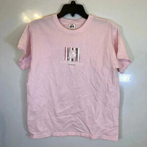 USC Trojans Sz M  Pink Short Sleeve Shirt UNISEX Pink Gray Logo CUTE
